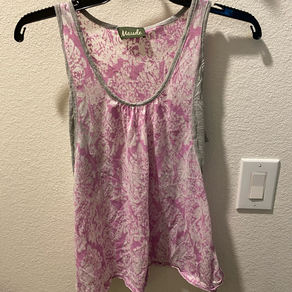 Pink and grey tank top